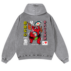 Frog Vintage Washed Cotton Back Art Hoodie