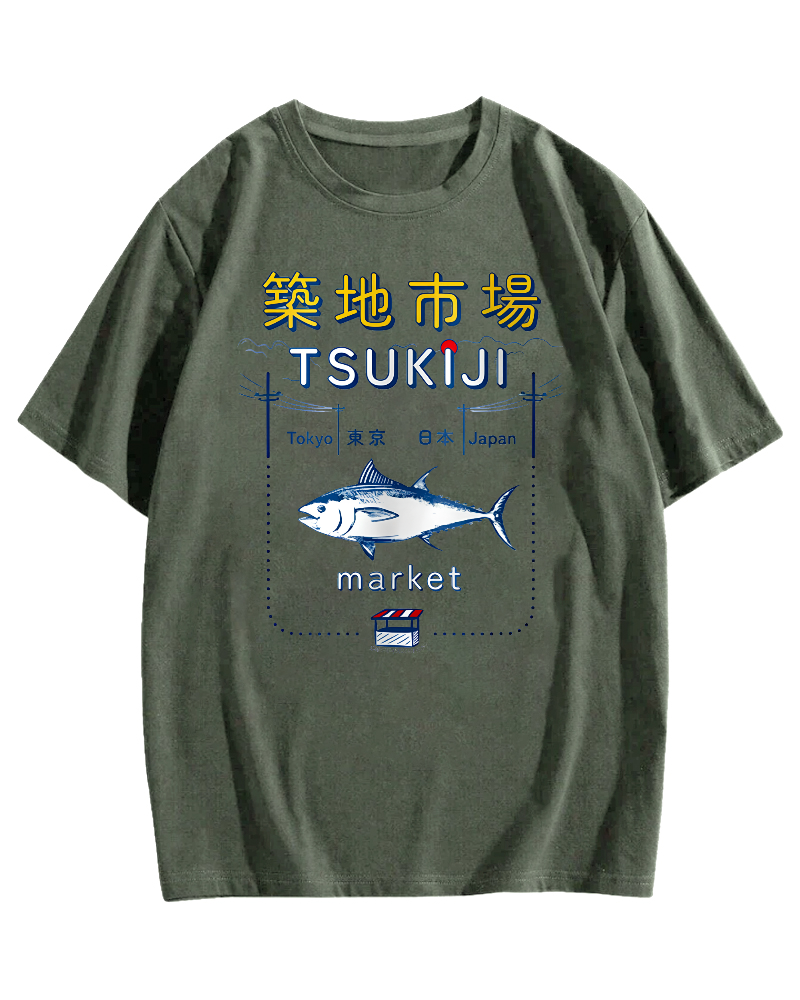 Tuna at the Tsukiji Market in Japan T-shirt