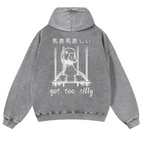 Duck Vintage Washed Cotton Back Art Hoodie