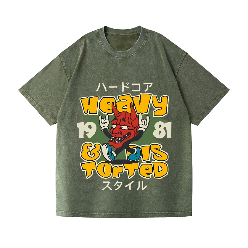 Hannya Vintage Wash Japanese Design T-Shirt
