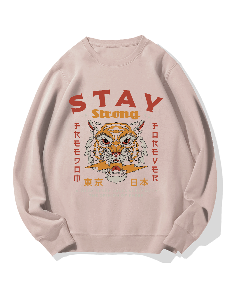 Stay Strong Tiger Cotton Sweatshirt
