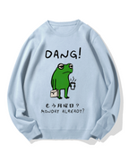 Unmotivated frog Cotton Sweatshirt