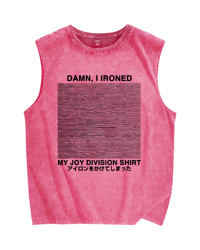 Ironed Music Vintage Distressed Washed Tank Top