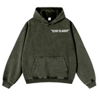 Stay Classy Bird Vintage Washed Cotton Back Art Hoodie