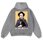 The Cat Lover Vintage Washed Cotton Back Art Hoodie