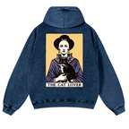 The Cat Lover Vintage Washed Cotton Back Art Hoodie