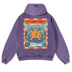 Ramen Octopus Vintage Washed Cotton Back Art Hoodie