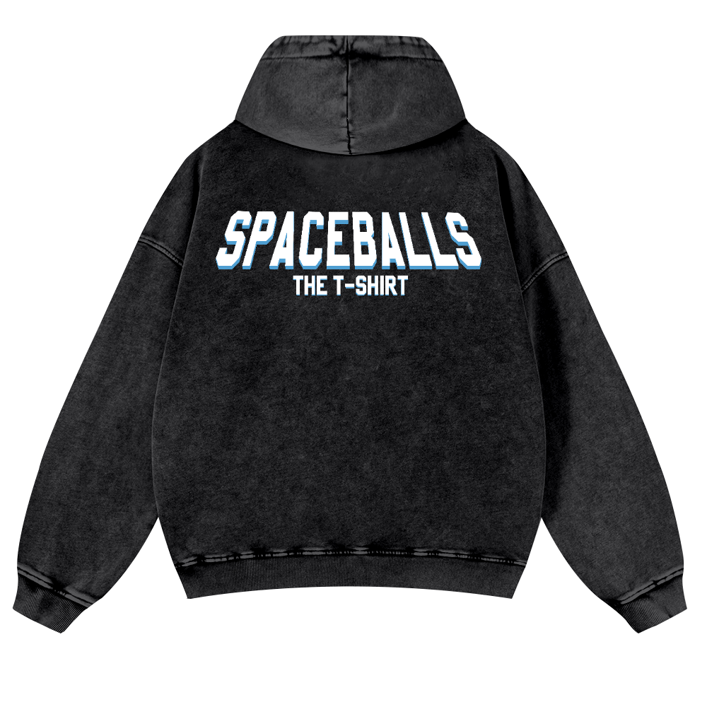 Spaceballs Vintage Washed Cotton Back Art Hoodie