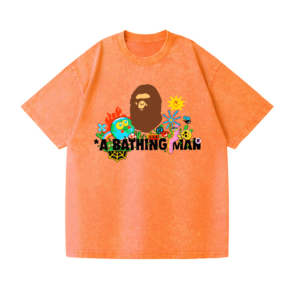 Ape Man Vintage Wash Japanese Design T-Shirt