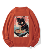 Ramen Cat Cotton Sweatshirt