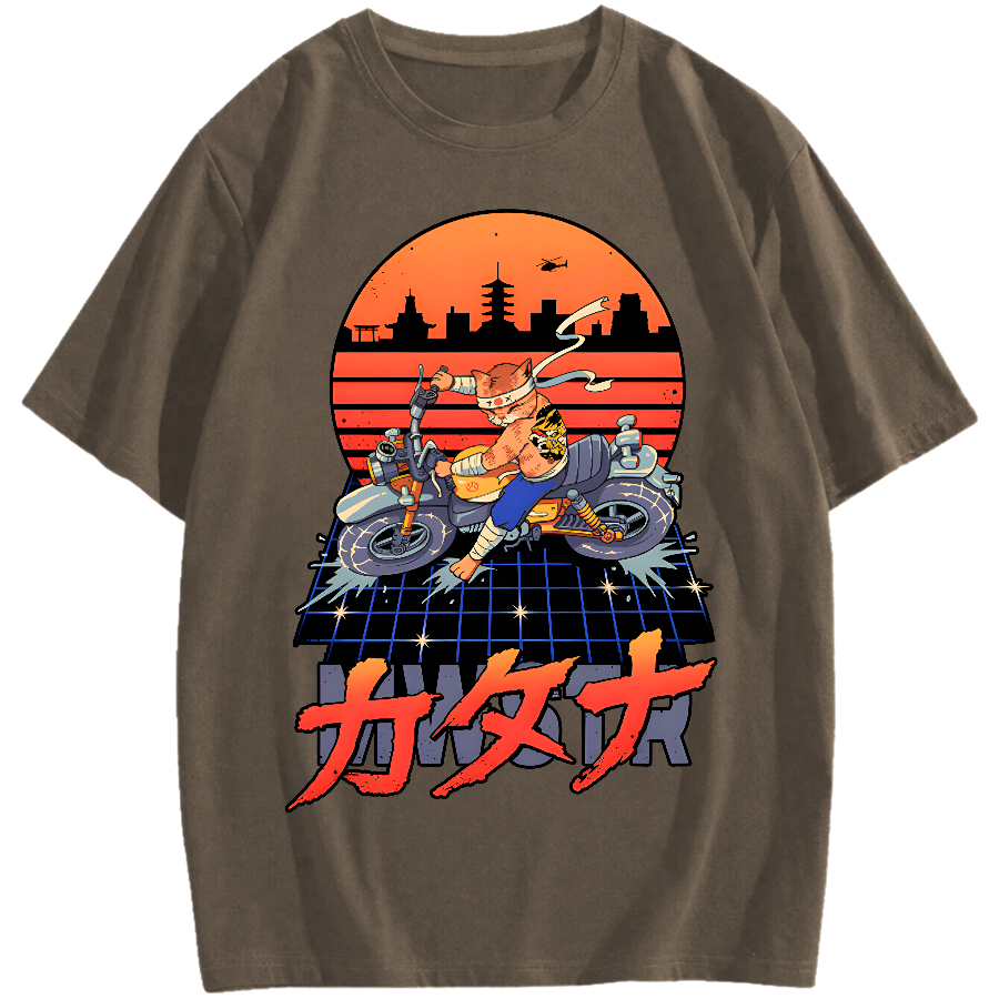 Neo Kyoto Biker Slide Catana Cotton casual T-shirt