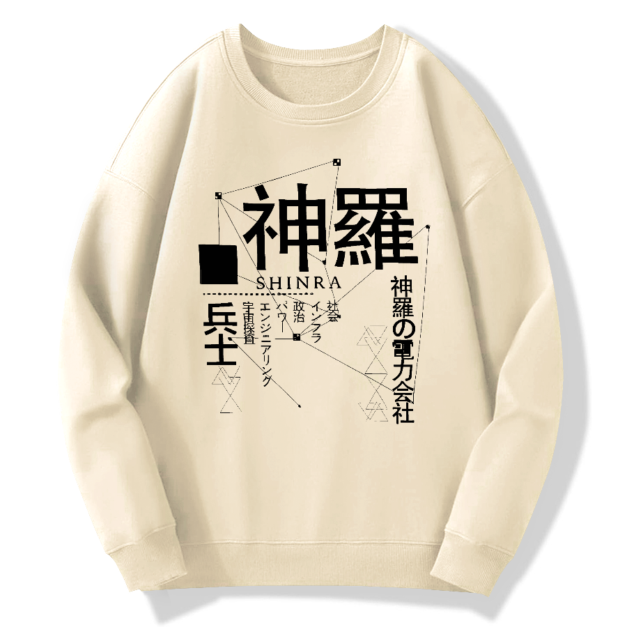 Shinra  Cotton Pullover Sweatshirt