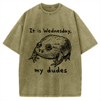 Wensday Frog Vintage Washed T-shirt