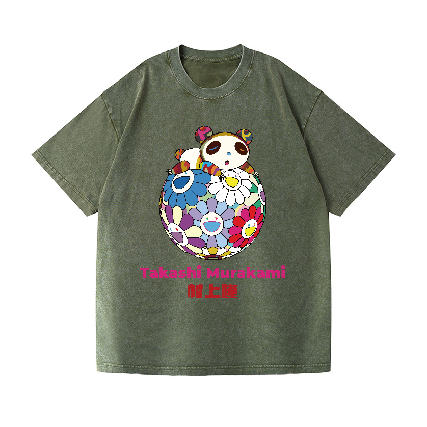 Japan Panda Vintage Wash Japanese Design T-Shirt