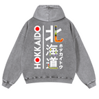 Hokkaido Vintage Washed Cotton Back Art Hoodie