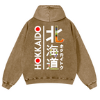 Hokkaido Vintage Washed Cotton Back Art Hoodie