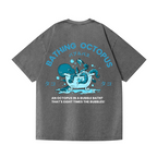 Bubble Bath Octopus Vintage Wash Japanese Design Back Art T-Shirt