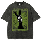 Unisex Donkey Printed Washed Tee