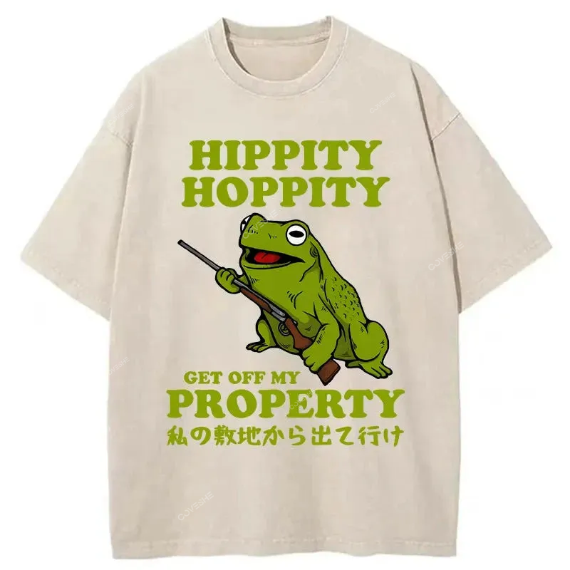 Get Off My Property Washed Vintage T-Shirt