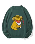 Cowboy cat Cotton Sweatshirt