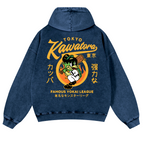Tokyo Kawatora Vintage Washed Cotton Back Art Hoodie