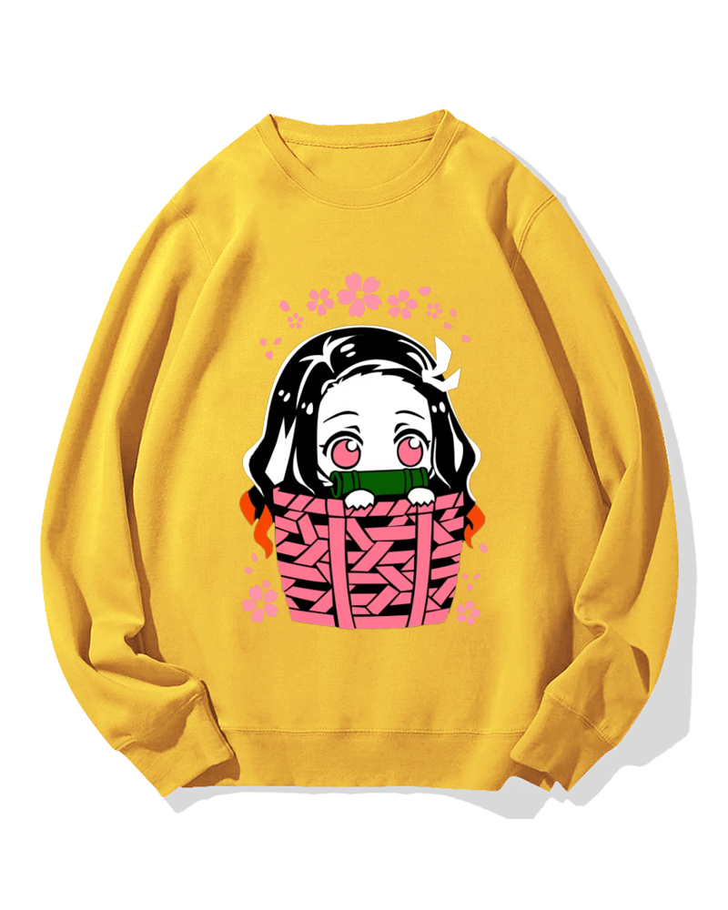 Nezuko Chibi basket Cotton Sweatshirt