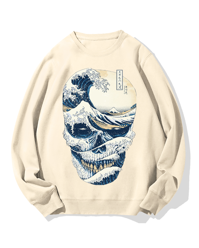 Wave Skeleton Cotton Sweatshirt