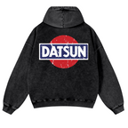 Datsun Vintage Washed Cotton Back Art Hoodie