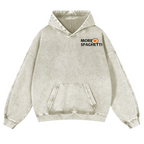 Spaghetti Cat Vintage Washed Cotton Back Art Hoodie