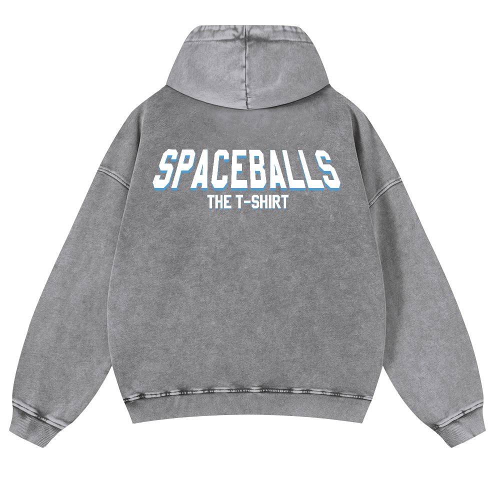 Spaceballs Vintage Washed Cotton Back Art Hoodie