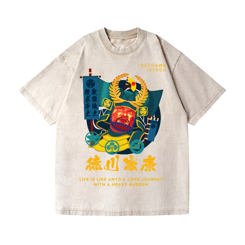 Tokugawa Ieyasu Vintage Wash Japanese Design T-Shirt
