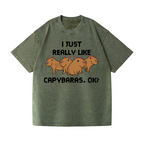 Capybara Vintage Wash Japanese Design T-Shirt