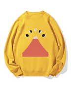 Fuji Mountain Cat Moon Cotton Sweatshirt