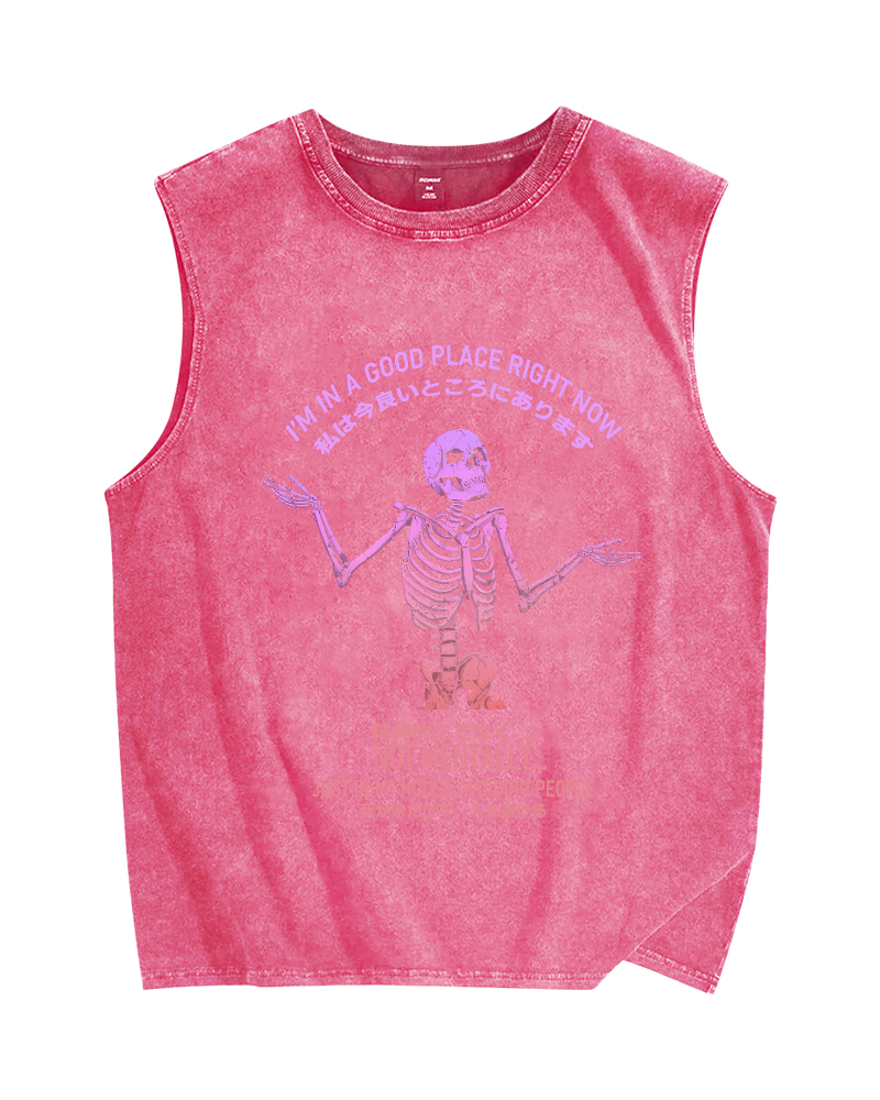 Good Place Vintage Distressed Washed Tank Top