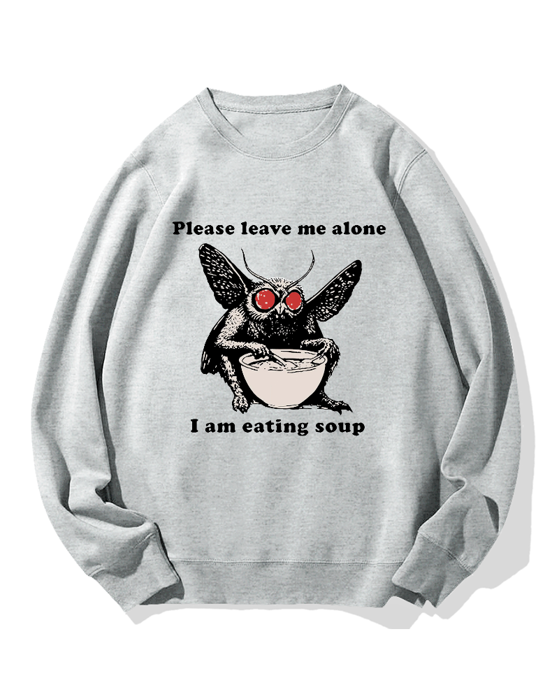 Mothman Eating Soup Cotton Sweatshirt
