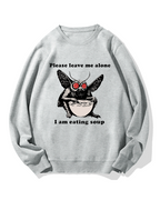 Mothman Eating Soup Cotton Sweatshirt