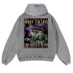 Frog's Void Excuse Vintage Washed Cotton Back Art Hoodie