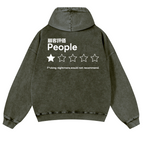 People Vintage Washed Cotton Back Art Hoodie