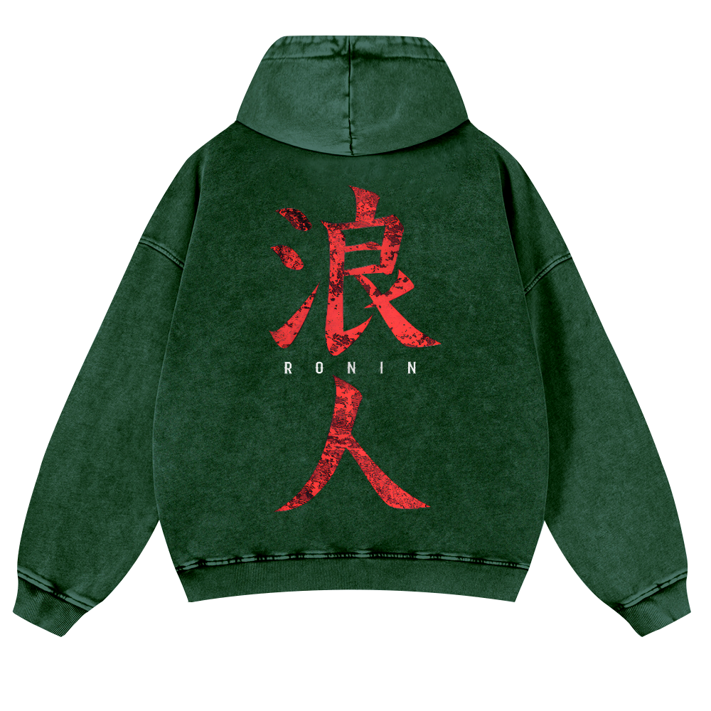 Ronin Vintage Washed Cotton Back Art Hoodie