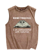 Rat Contaminated By Radiation Vintage Distressed Washed Tank Top
