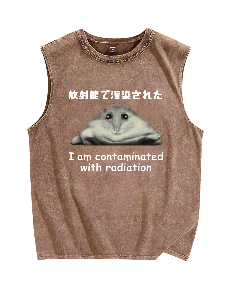 Rat Contaminated By Radiation Vintage Distressed Washed Tank Top