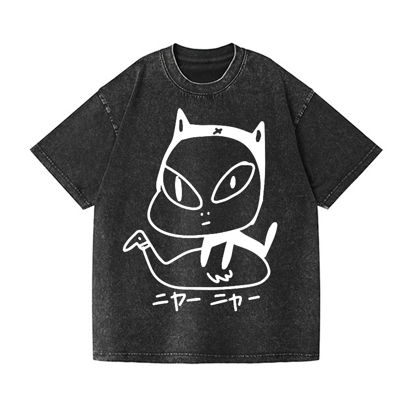 Yoshitomo Nara Vintage Wash Japanese Design T-Shirt
