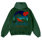 Surf Arrakis Vintage Washed Cotton Back Art Hoodie