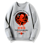 Japan Osaka Dotonbori Drunk Octpus Cotton Pullover Sweatshirt