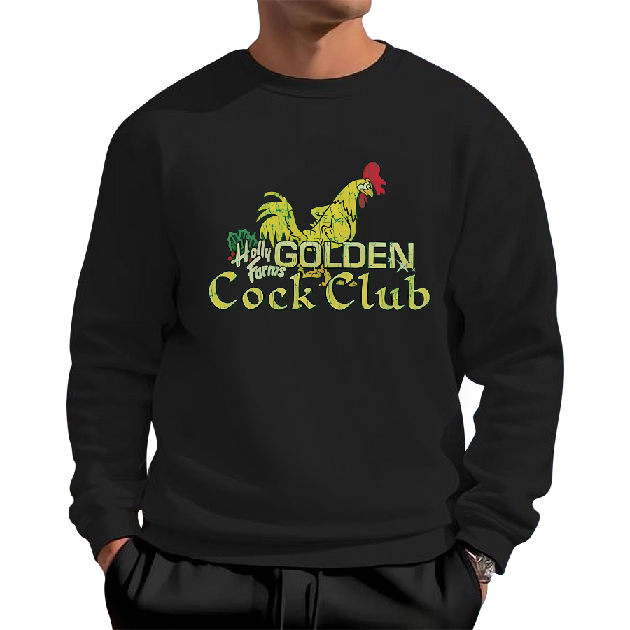 Holly Farms Golden Cock Club Cotton Pullover Sweatshirt