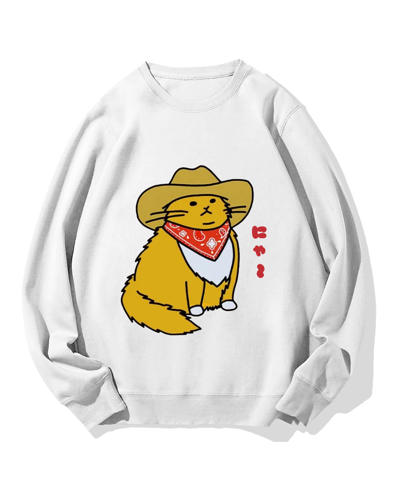 Cowboy cat Cotton Sweatshirt