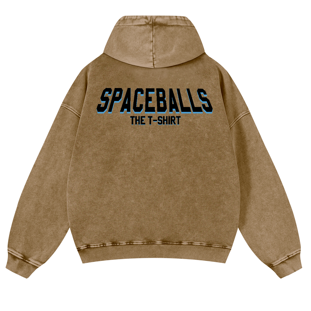 Spaceballs Vintage Washed Cotton Back Art Hoodie