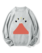 Fuji Mountain Cat Moon Cotton Sweatshirt
