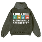 Sarcams Vintage Washed Cotton Back Art Hoodie