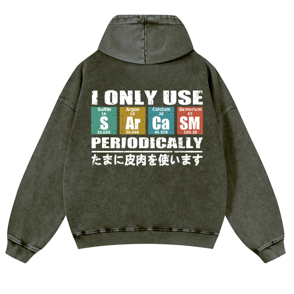 Sarcams Vintage Washed Cotton Back Art Hoodie